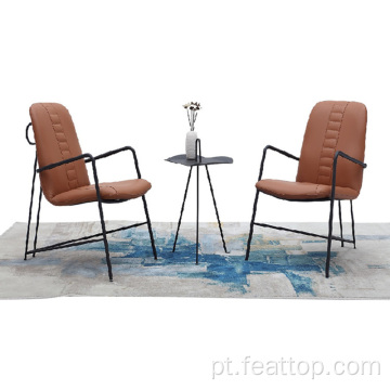 Cadeira de lounge macio de design simples italiano